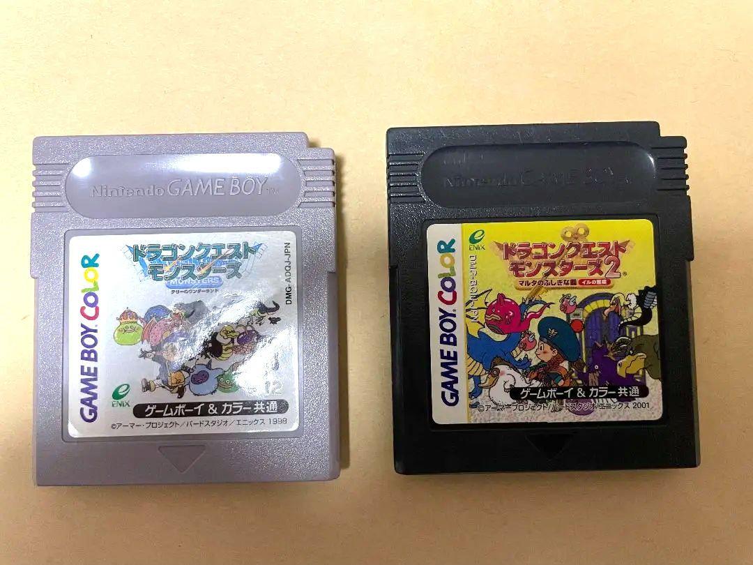 ゲームボーイ カラー ソフト 2本 ドラゴンクエストモンスターズ 12 ケース付