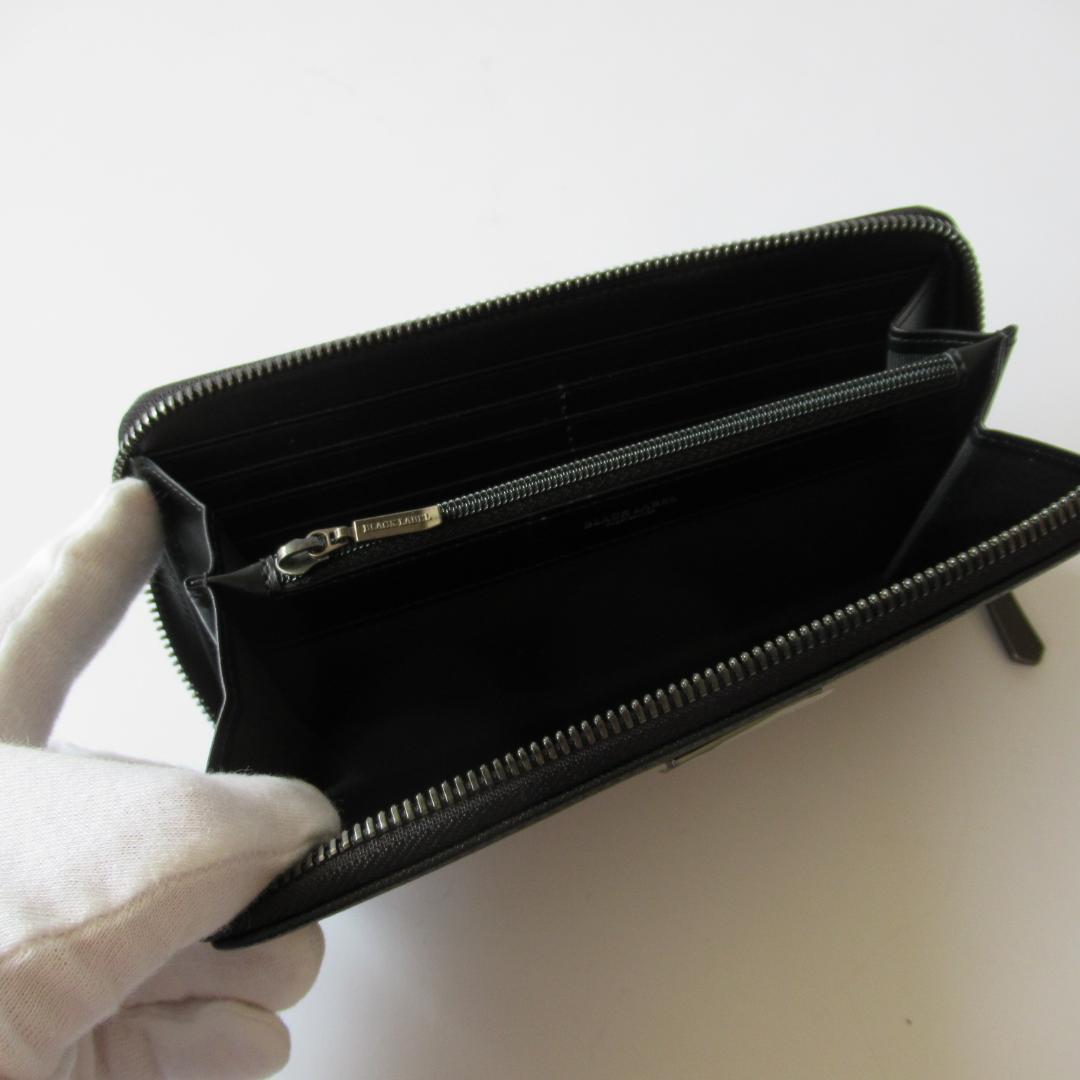 ブラックレーベルクレストブリッジ シャドーラウンドジップウォレット / 長財布