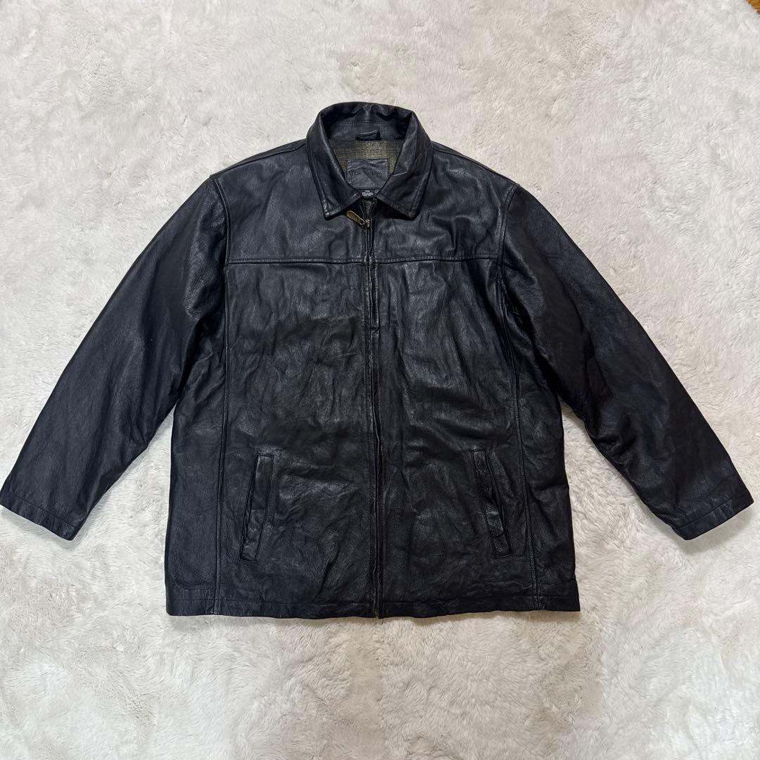 90sオールド！KNIGHT BRIDGE ブラックレザージャケット L
