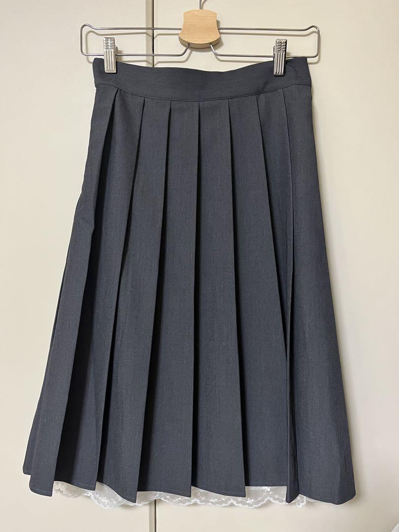 セール】MIDI LACE PLEATS SKIRT / レースミディプリーツ