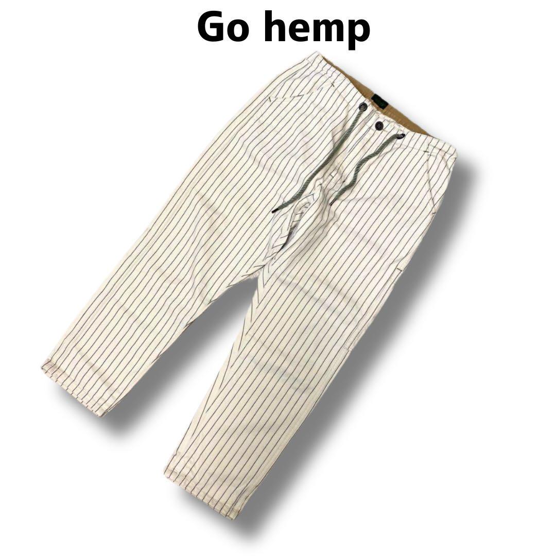 3t-15 Go hemp ゴーヘンプ パンツ ストライプ 32 日本製
