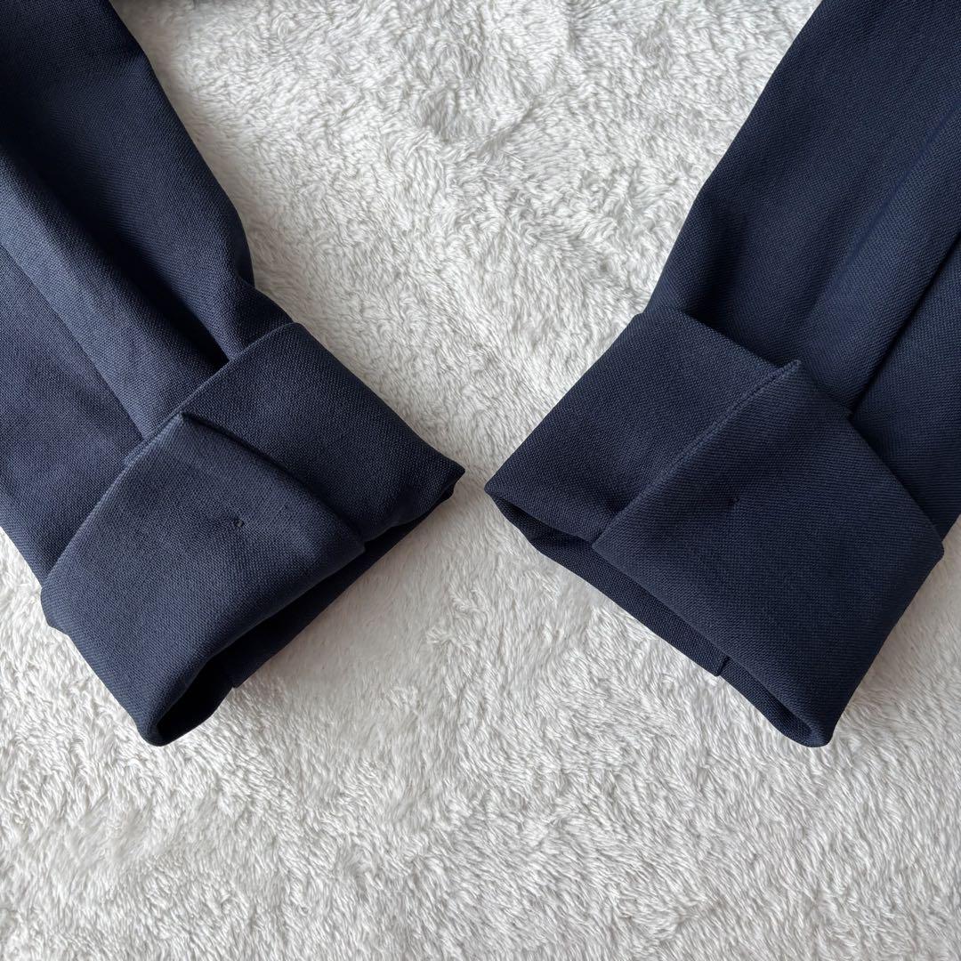 ✨美品✨PLST プラステ スーツ　ノーカラー　パンツ　ネイビー　紺　Sサイズ ✨️美品✨️ PLST プラステ スーツ ネイビー 紺 ノーカラー S