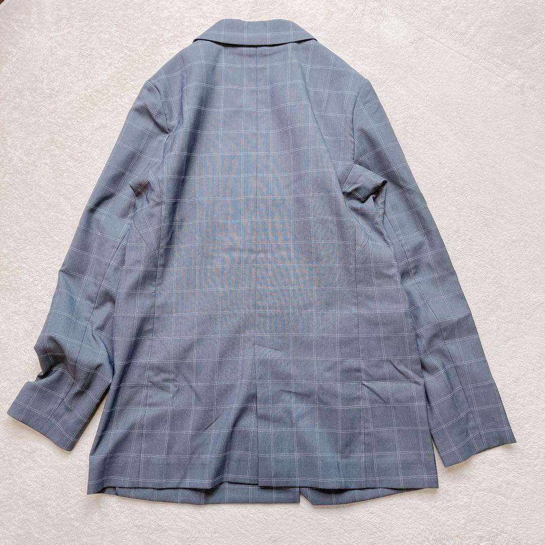 ICB 【洗える】 ウールマットウース ダブル前ジャケットM グレー 22AW