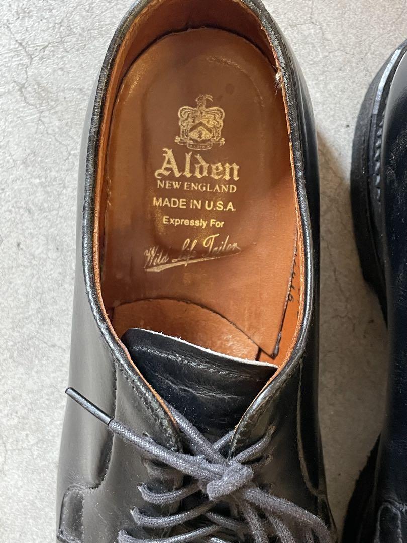 美品 箱付き ALDEN オールデン プレーントゥ ブラック ミリタリーラスト