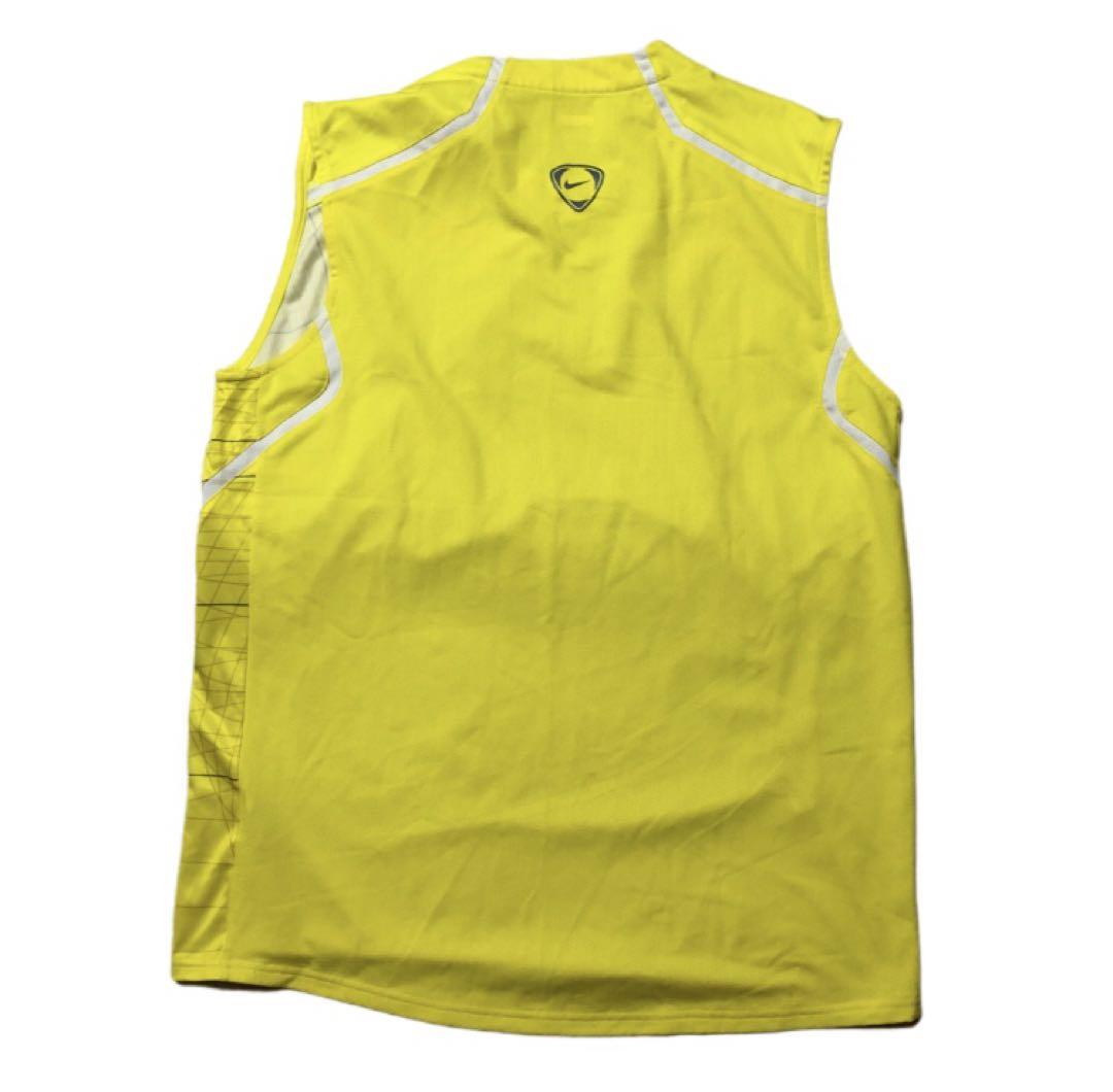 トップス 00s NIKE total90 no sleeve shirts y2k