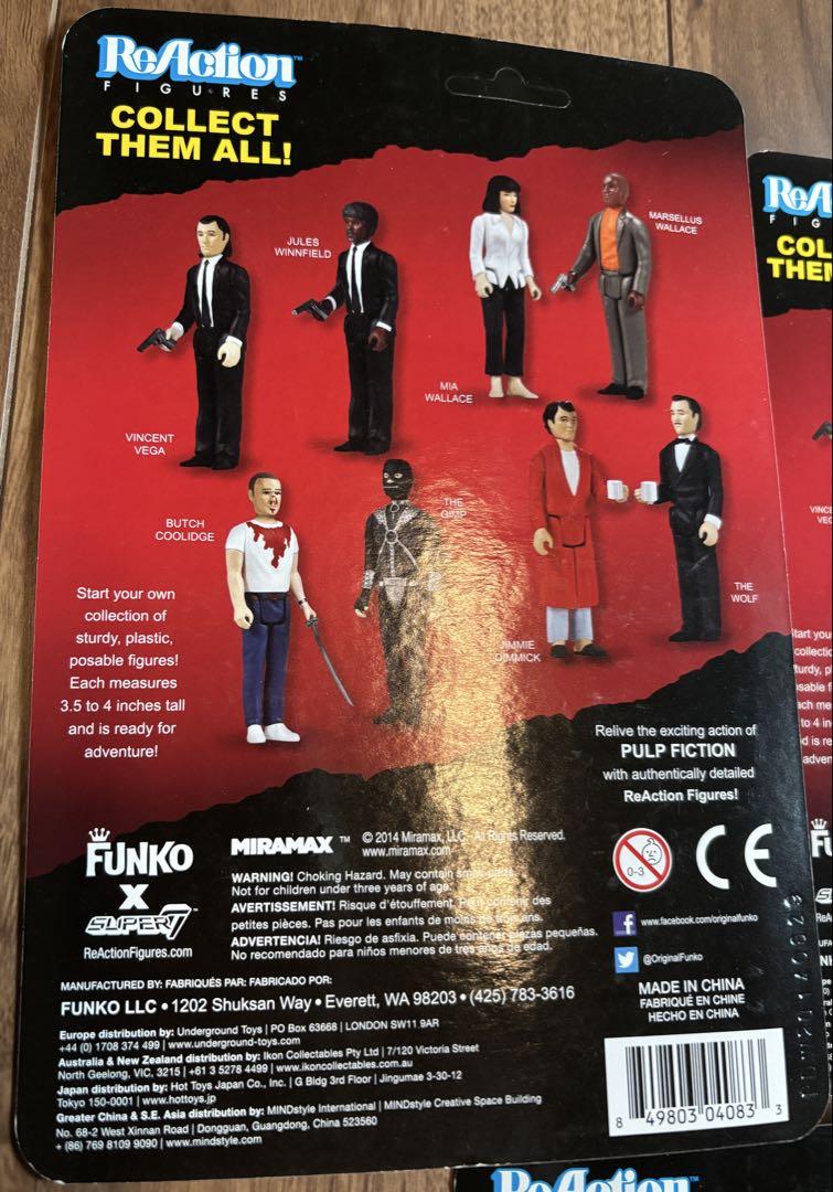 Pulp Fiction リ アクション フィギュア パルプフィクション ３体 Pulp Fiction リ アクション フィギュア パルプフィクション 3