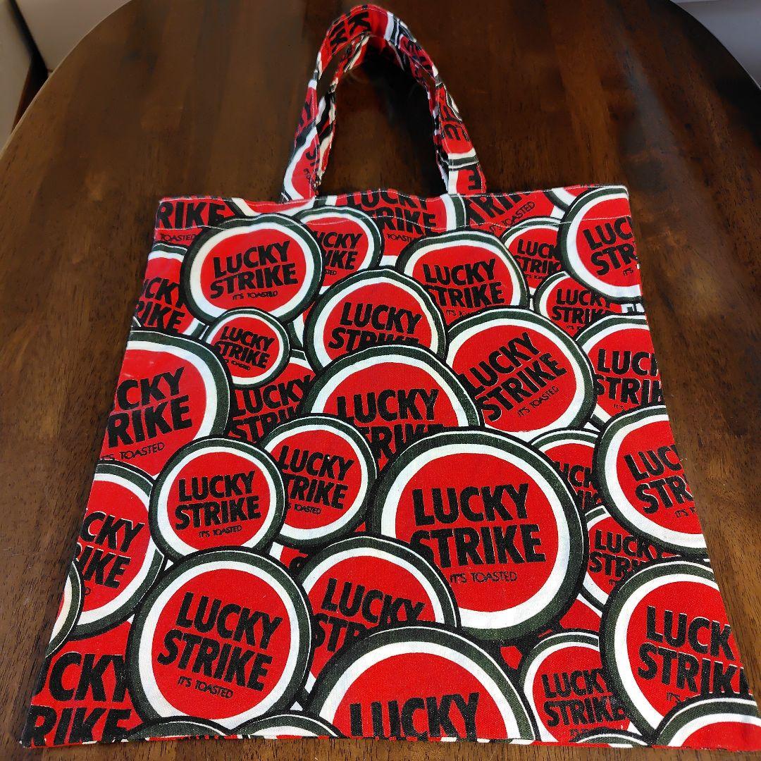 LUCKY STRIKE ラッキーストライク 総柄 ロゴ トートバッグエコバッグ