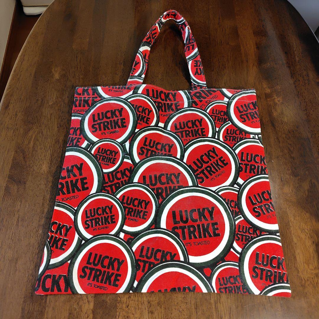 LUCKY STRIKE ラッキーストライク 総柄 ロゴ トートバッグエコバッグ