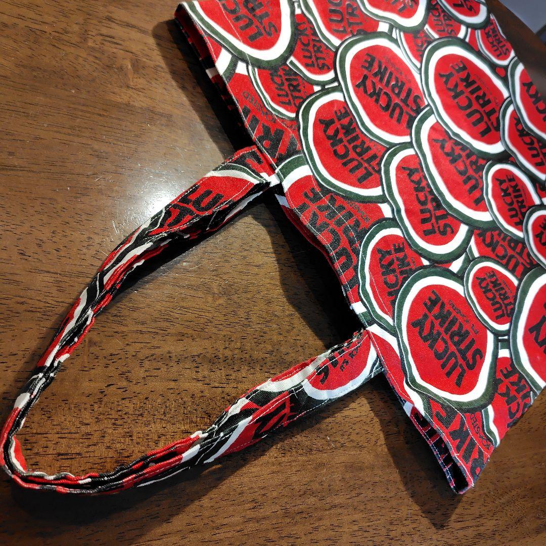 LUCKY STRIKE ラッキーストライク 総柄 ロゴ トートバッグエコバッグ