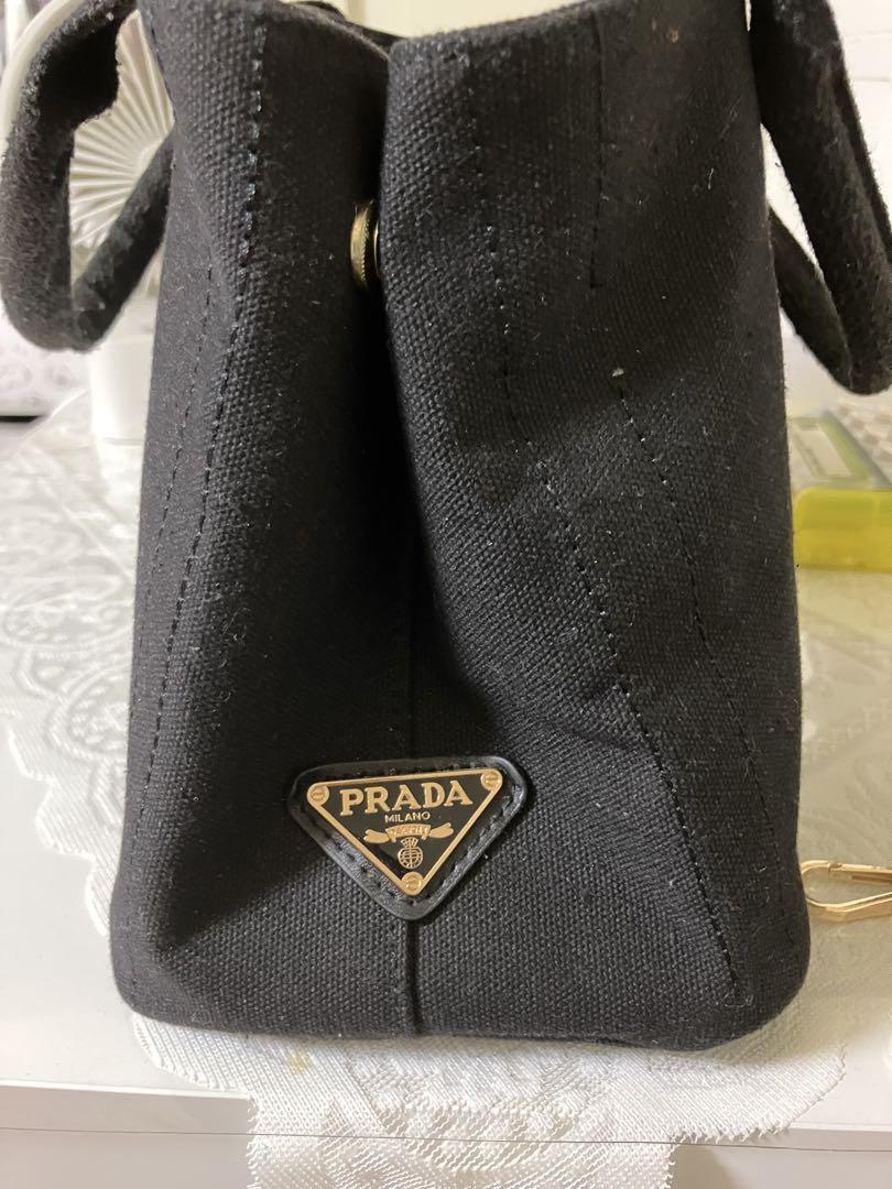 マジの生活困窮者です　限界なのでお願いします　PRADA 　カナパ　黒