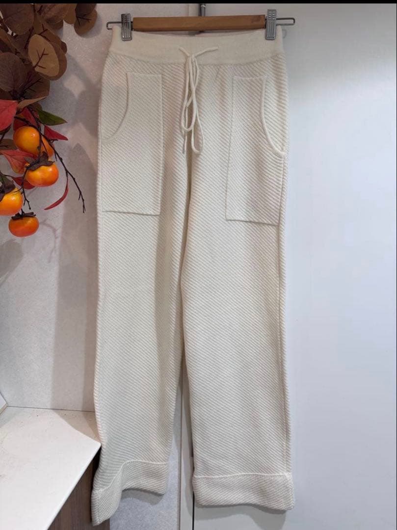 カシミヤ ワイド パンツ LM