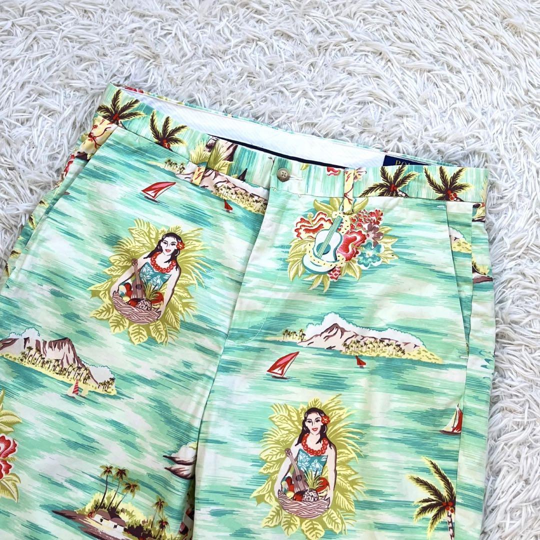 【美品】ポロ ラルフローレン　アロハ ショートパンツ　ポロベア　フラガール　現行