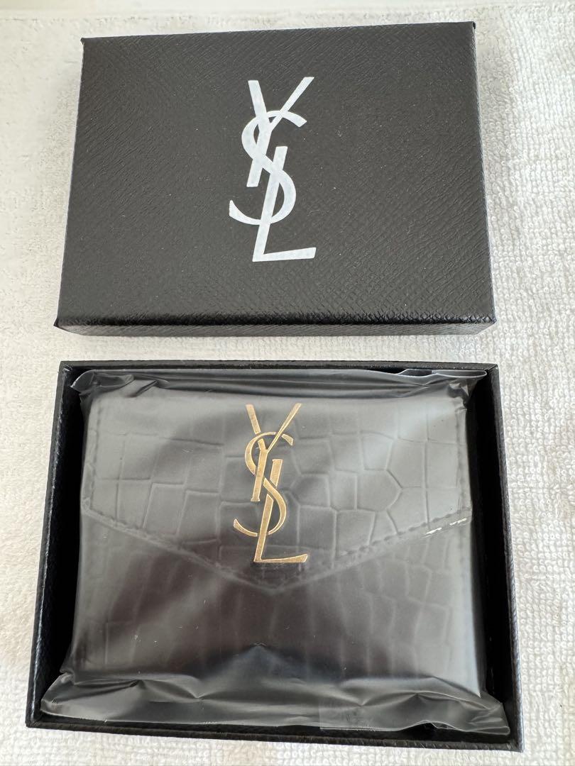 新品未使用、SAINT LAURENT ブラック カードケース名刺ケース即