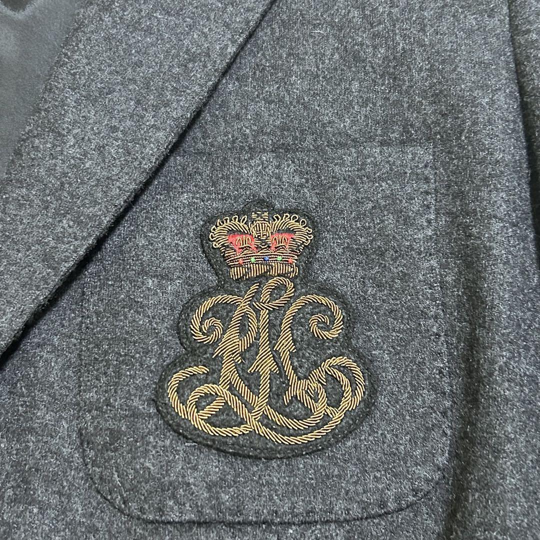 Ralph Lauren テーラードジャケット ウール グレー ワッペン L