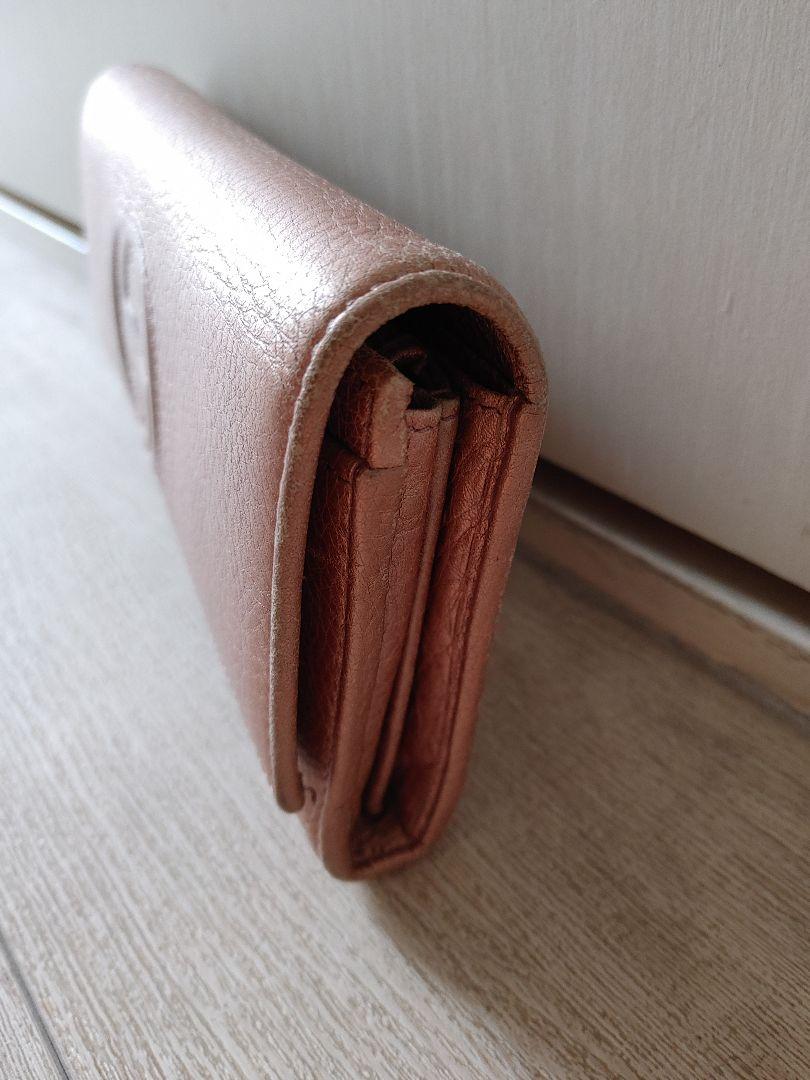正規品☆GUCCI（グッチ）☆長財布☆GG型押し☆パールピンク系