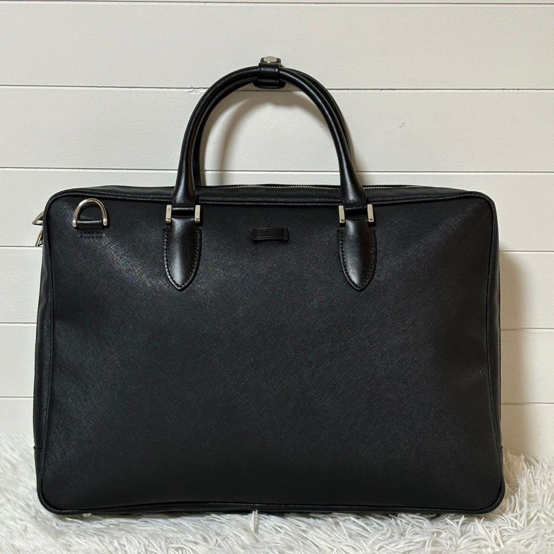 新品未使用✨タケオキクチ　2way ブリーフケース　サフィアーノエンボス加工