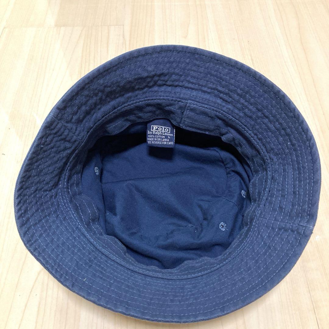 Ralph Lauren ポロラルフローレン　バケットハット　ネイビーLサイズ