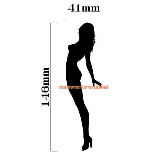 セクシーお姉さんシルエットカッティングステッカー シール SL