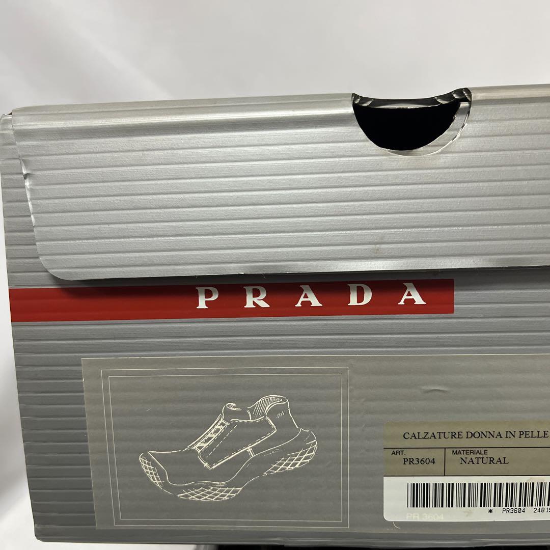 美品 PRADA SPORT スクエアトゥスニーカー 37 ブラウン アーカイブ