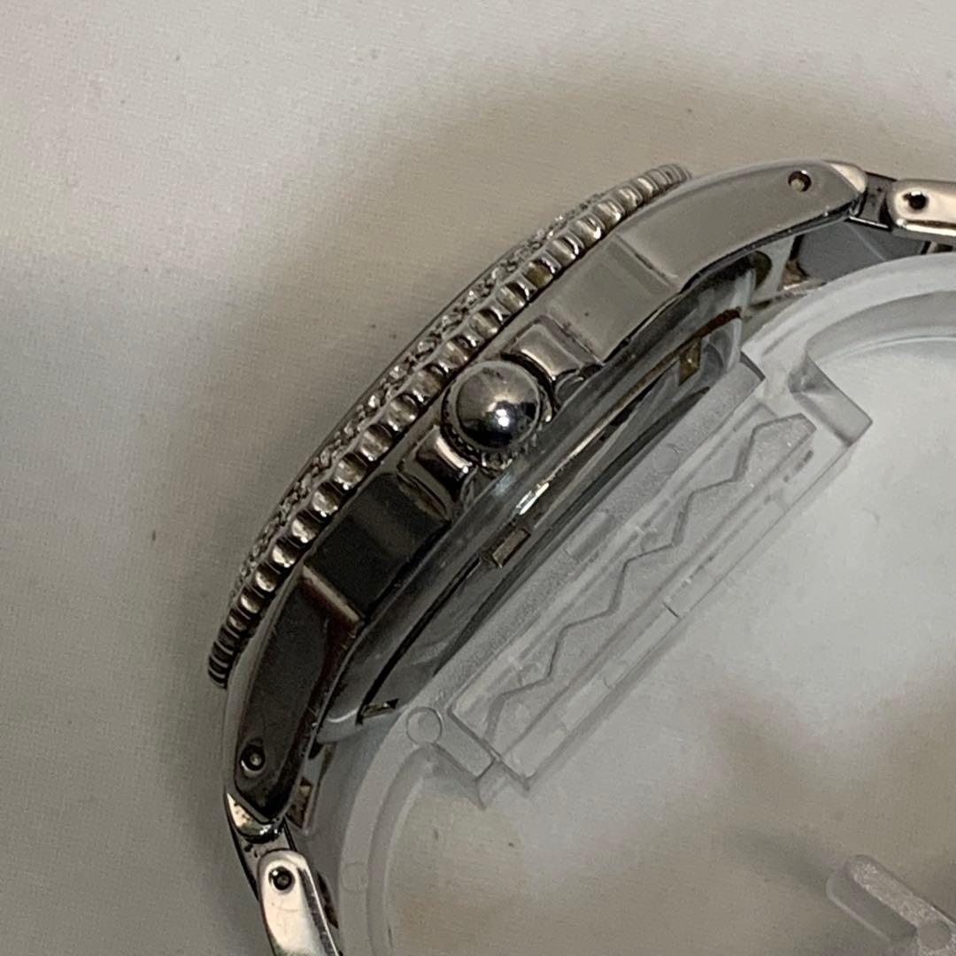 Folli Follie 自動巻き スケルトン 腕時計 黒銀 クリスタルベゼル Folli Follie 自動巻き スケルトン 腕時計 黒銀 クリスタルベゼル