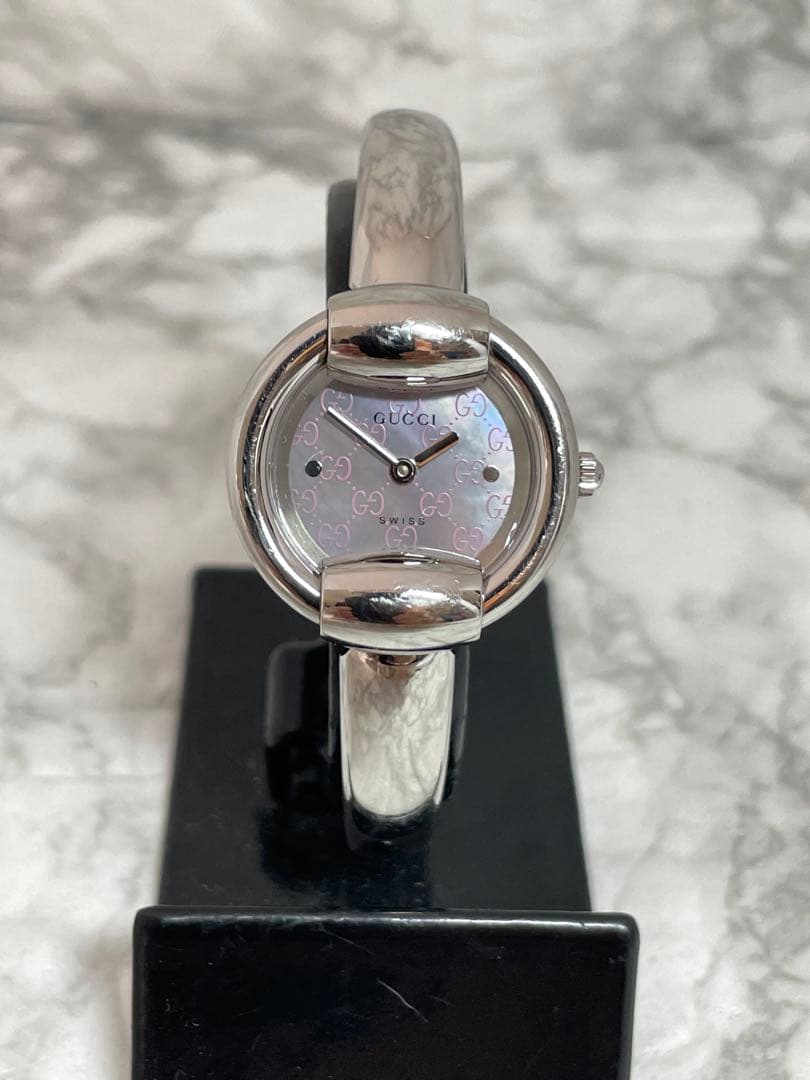 電池交換済み GUCCI グッチ 1400L バングルウォッチ 稼働品
