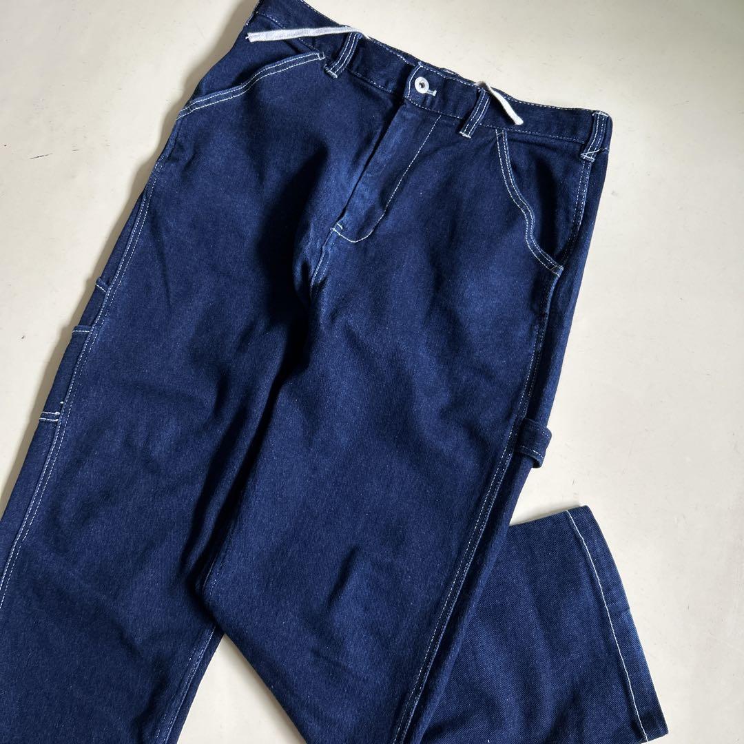 美品チャオパニックティピーネイビーワークパンツ Mコットン99%デニムパンツ
