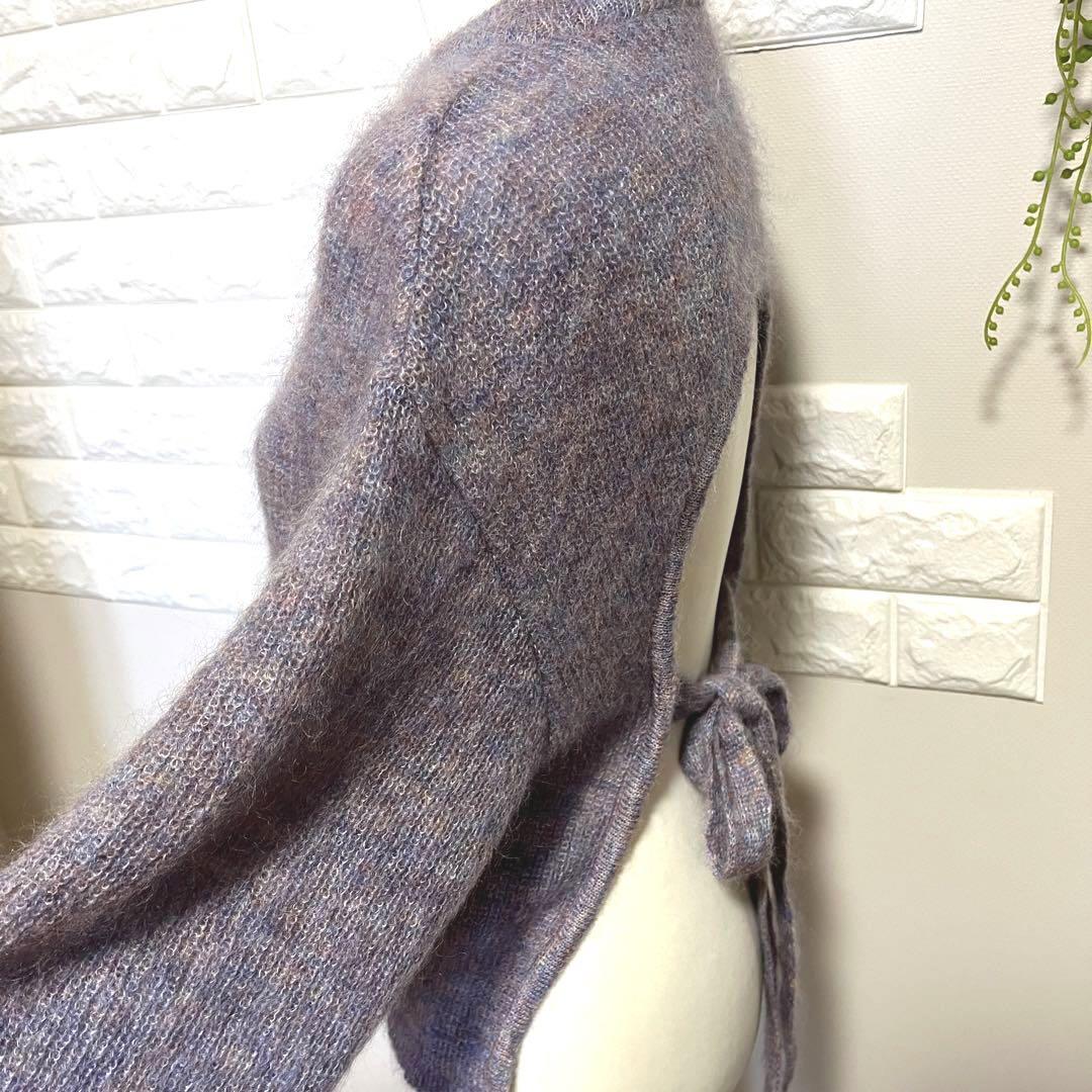 人気商品 MAISON オシャレ ラベンダー デザインニット モヘア混 SPECIAL トップス