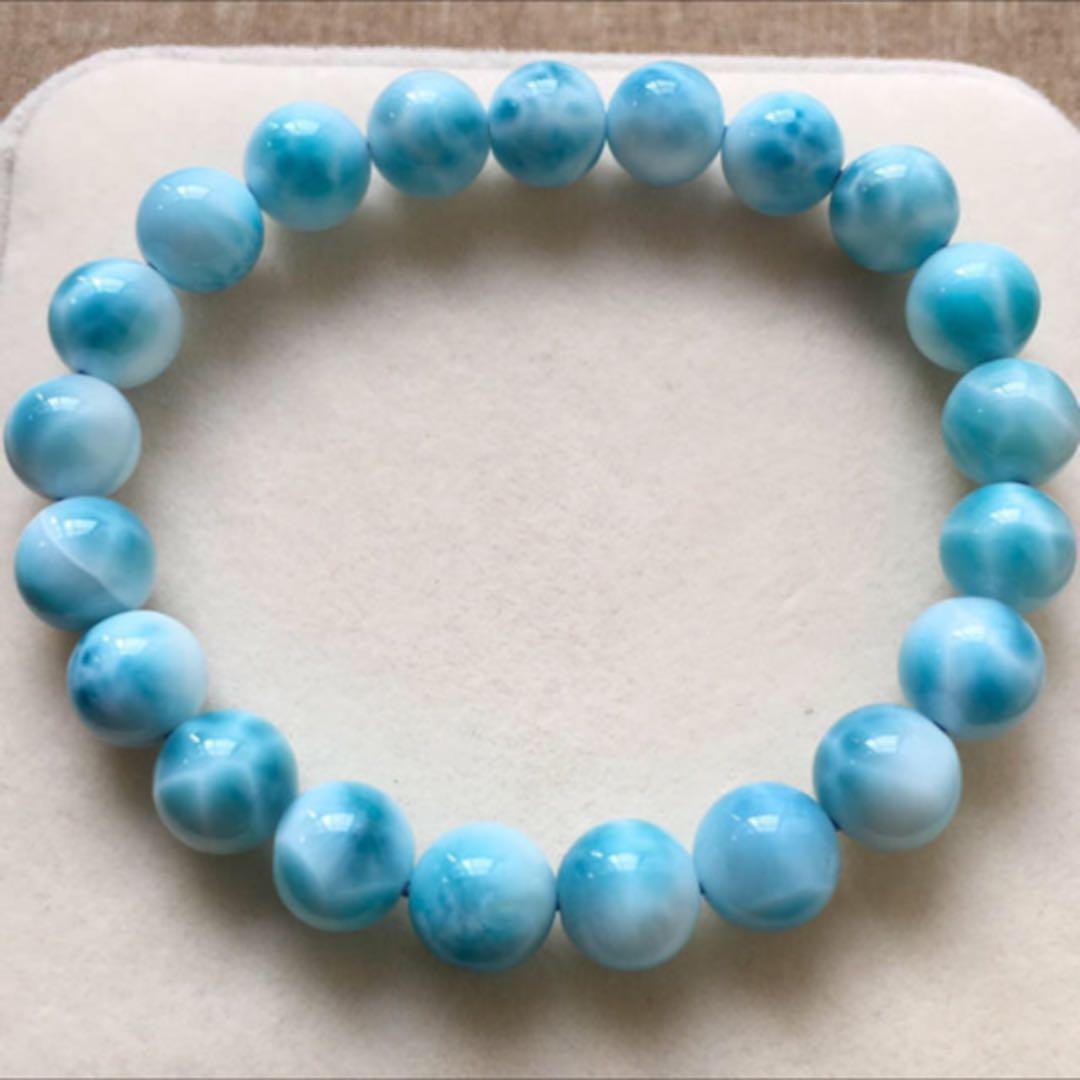 ラリマー ブレスレット 高級 9.4mm ラリマー ブレスレット 高級 9.4mm