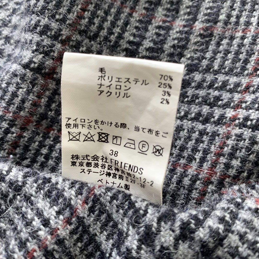 人気商品の入荷速報 入荷Now 人気 MUVEIL WORK ウール ビスチェ ベアトップ グレンチェック トップス