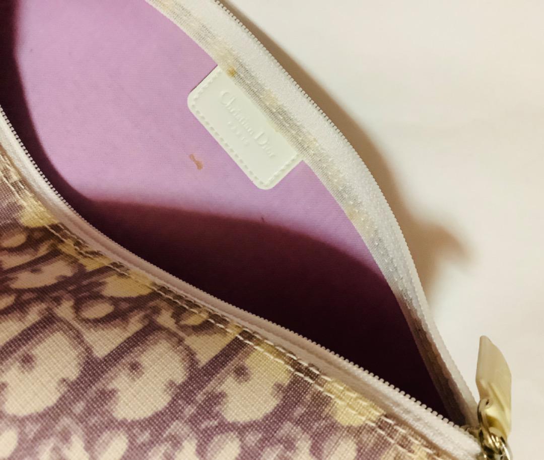 クリスチャンディオール トロッターラベンダーポーチ CHRISTIAN DIOR クリスチャンディオール トロッター柄 クラッチ