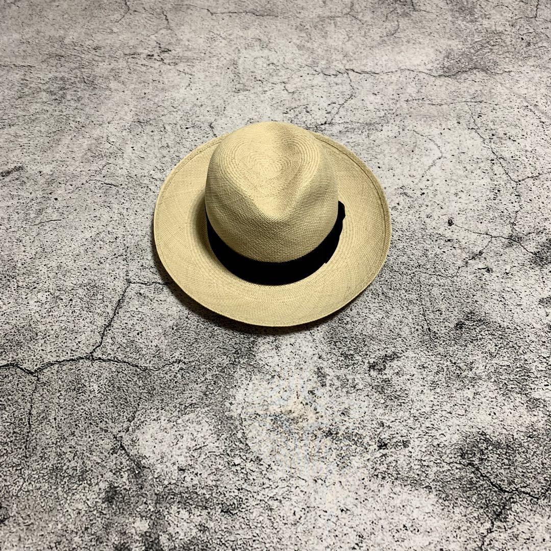 美品 Borsalino ハット パナマハット ストローハット 帽子