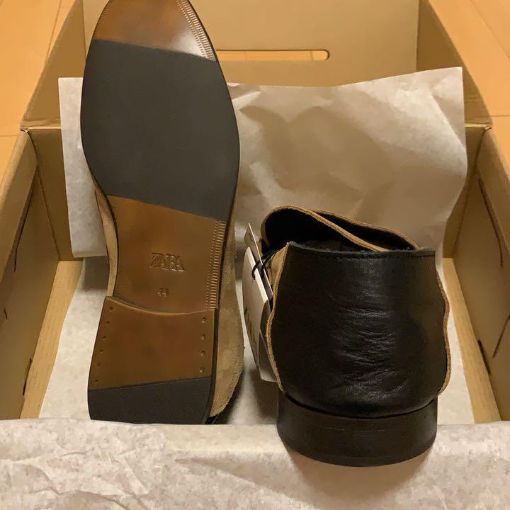 定番人気限定SALE ZARA スエード レザー ローファー ブラウン ベージュ 本革 シューズ XcSNe-m83047008811 人気SALESALE