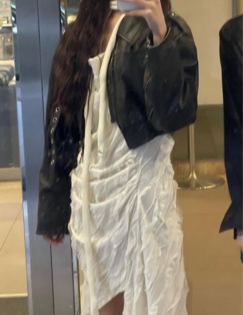 melt the lady fake leather jacket