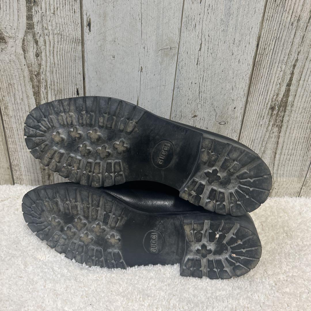 GUCCI グッチ ホースビットローファー 革靴 レザー 金具 ブラック 43E