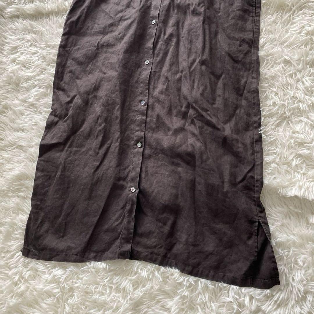 アーバンリサーチドアーズ リネン100% ロングシャツワンピース レディース
