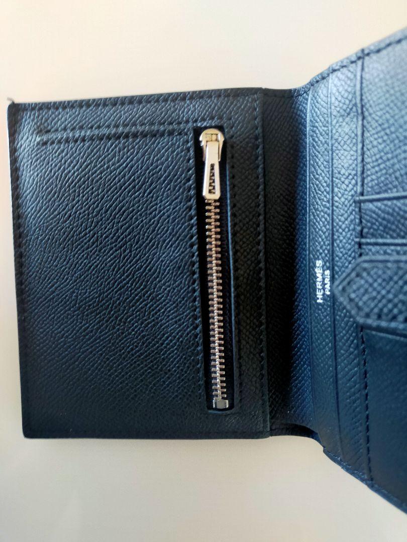 HERMES 二つ折り財布 黒 レザー HERMES 二つ折り財布 黒 レザー - メルカリ