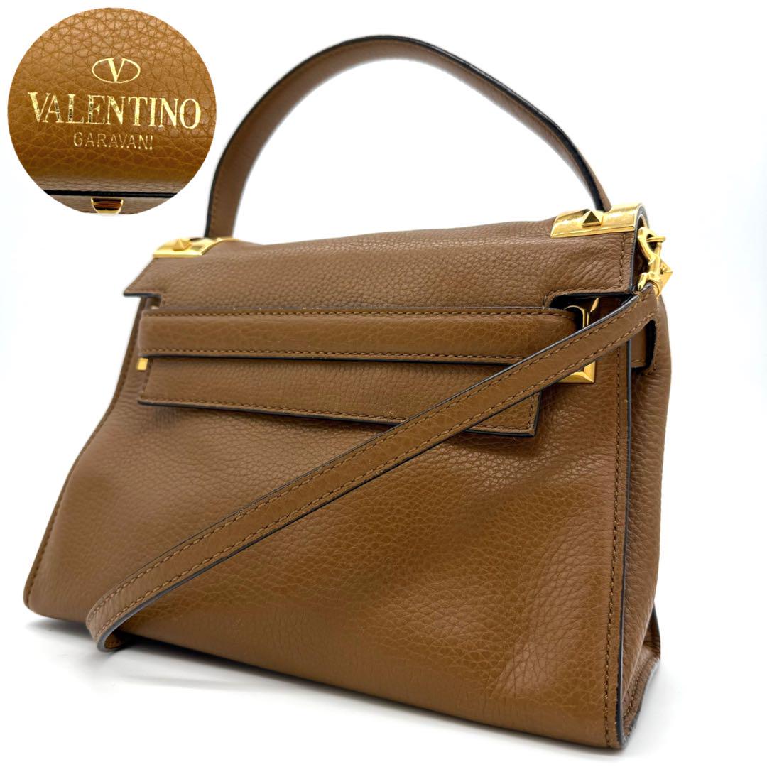 ★美品★Valentino Garavani ハンドバッグ マイロックスタッズ