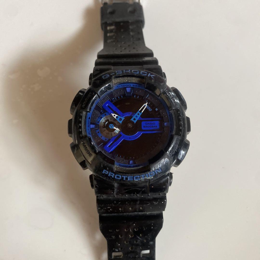 G-SHOCK GA-110 黒/青 200m防水 デジタル腕時計