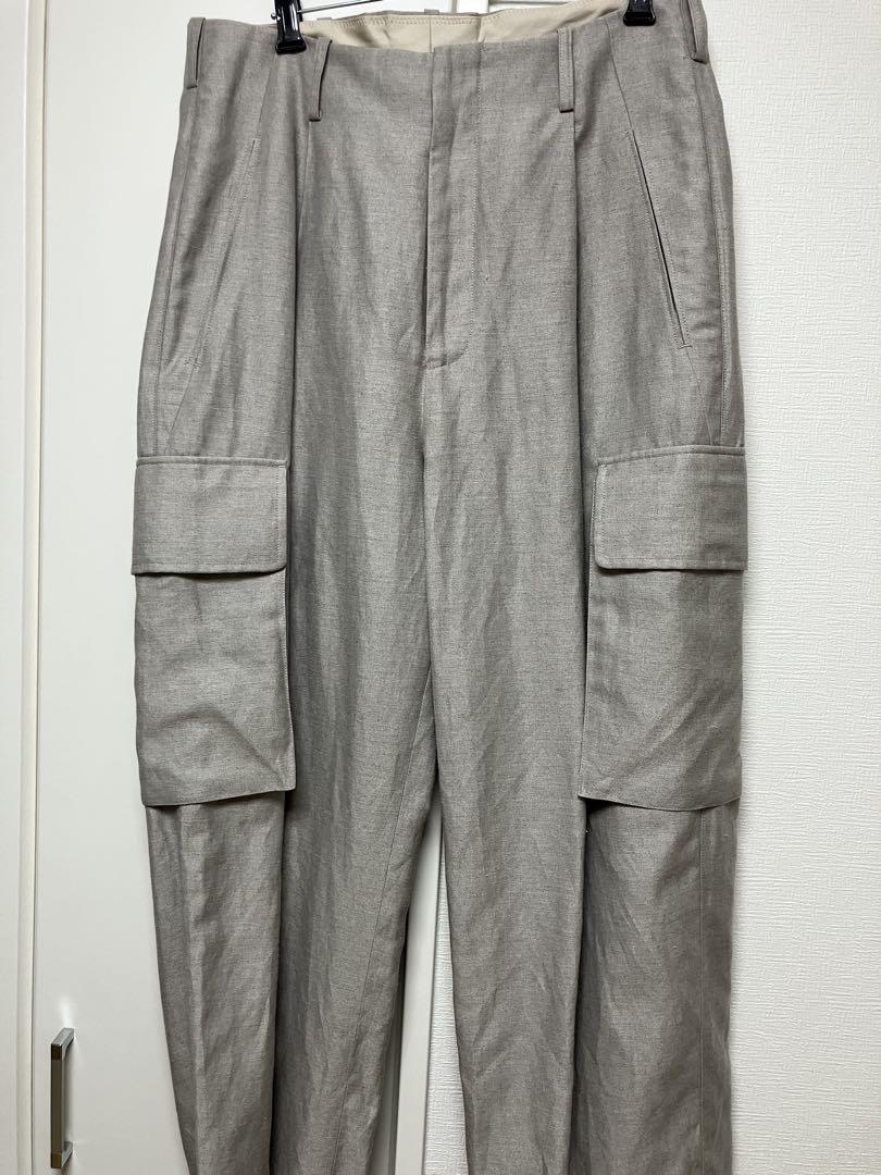 WOOL LINEN BACKSATIN CARGO - メルカリ