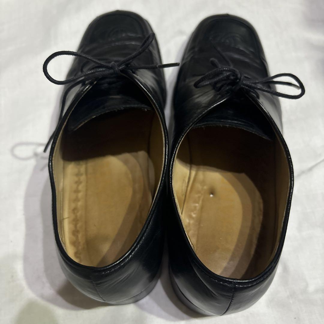 CHANEL ブラックレザー 靴