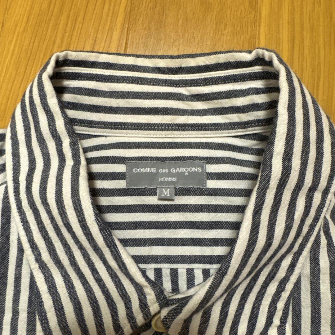 HOMMEストライプ長袖シャツ M