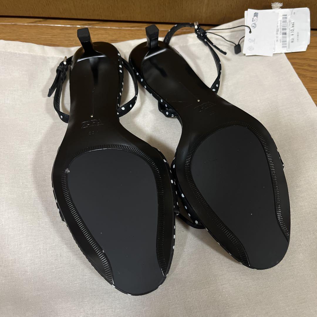 【ZARA】ドットプリント ハイヒールサンダル1341/510/800 ドットプリント ハイヒールサンダル - ブラック | ZARA Japan / 日本