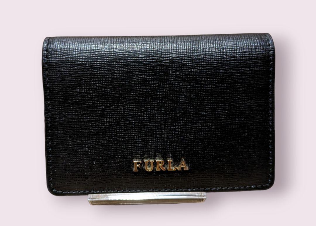 美品!! FURLA 名刺ケース カードケース ブラック　バビロン
