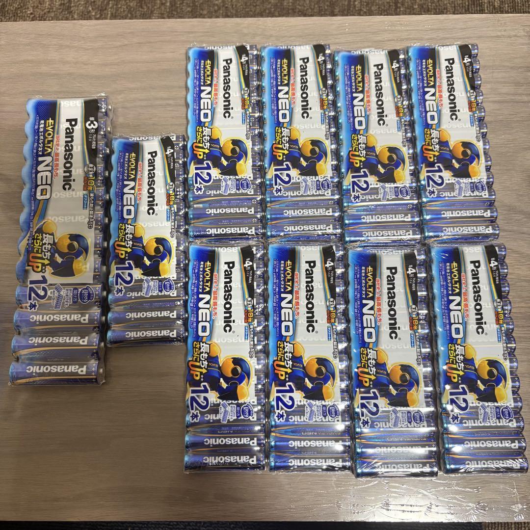 Panasonic NEO 乾電池 12本入り×10 単4×9 単3×1