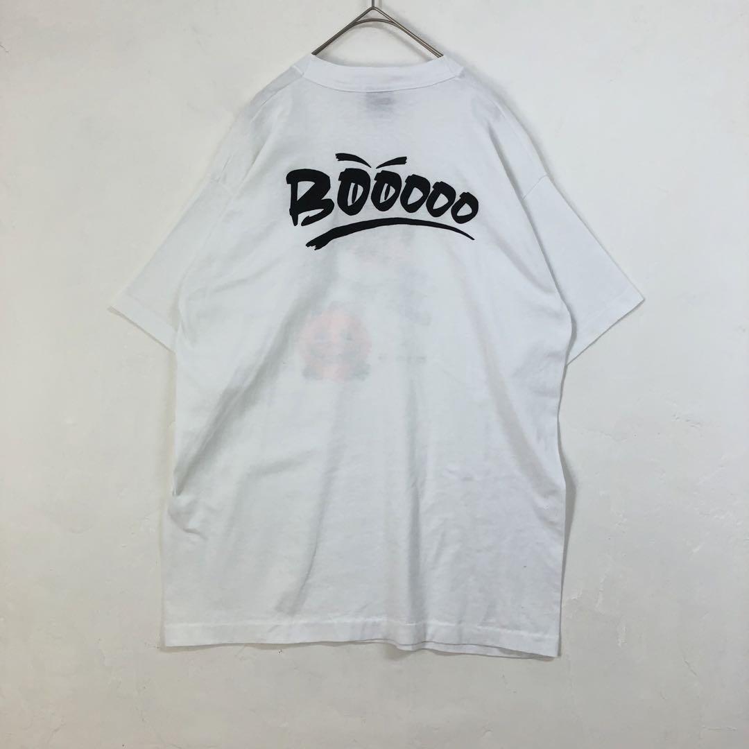 2743 90s シングルステッチ　YMCA パンプキン　ロゴ　Tシャツ　白