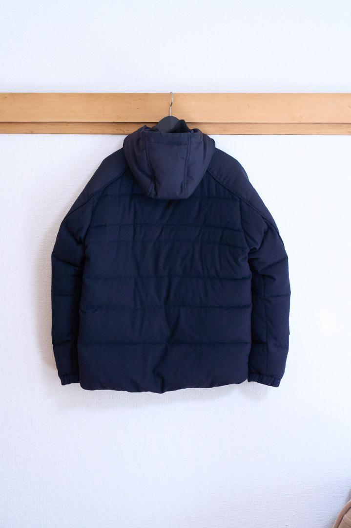 レア　ユニクロ　+J　ウール　コンビ　ダウンジャケット 紺　XL　メンズ