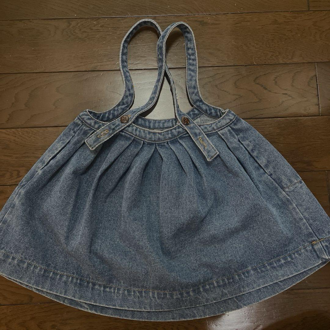 ワンピース the simple folk DENIM PINAFORE