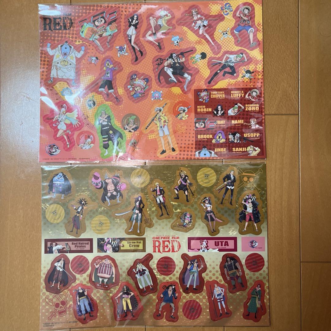 ワンピース フィルムレッド ステッカー - メルカリ