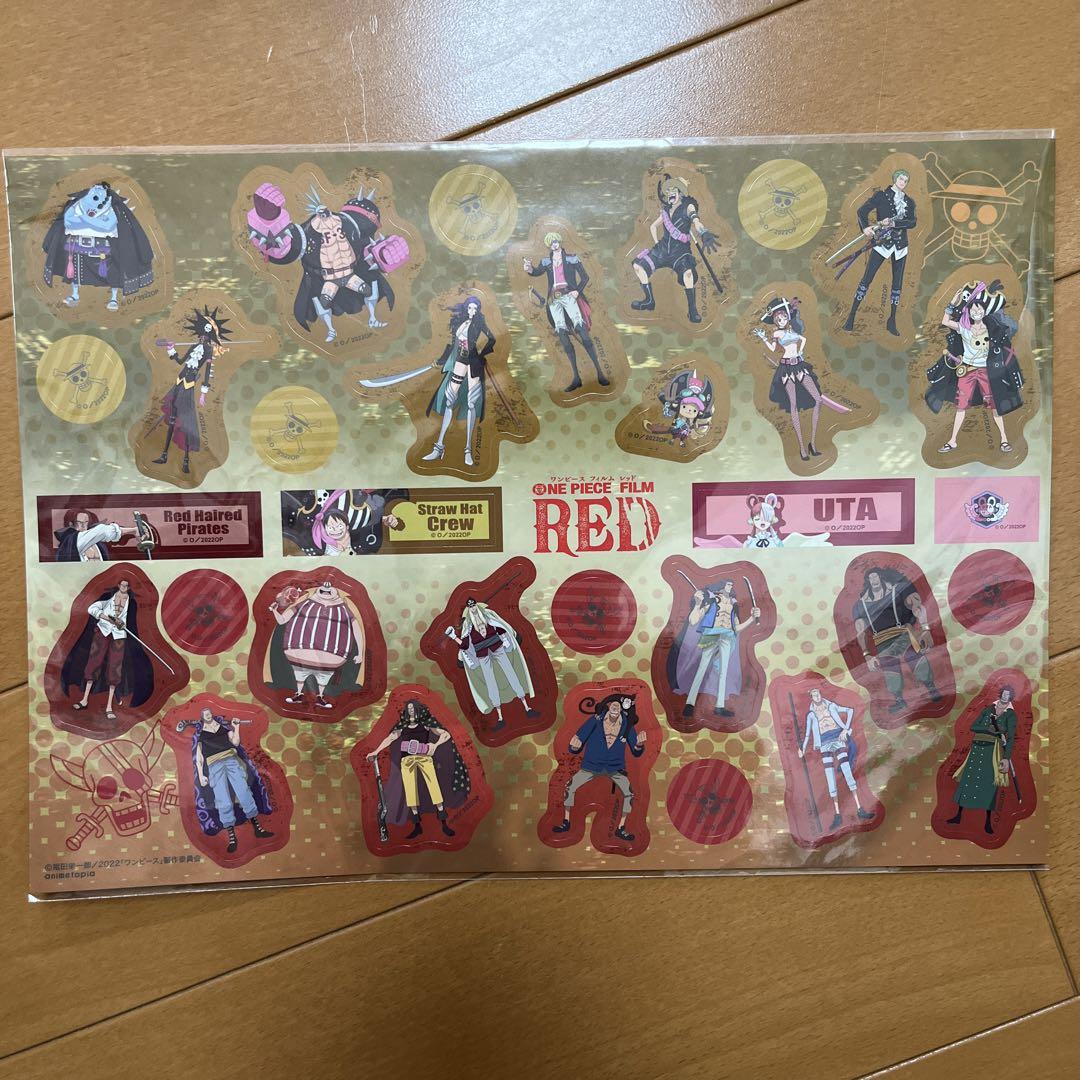 ワンピース フィルムレッド ステッカー - メルカリ