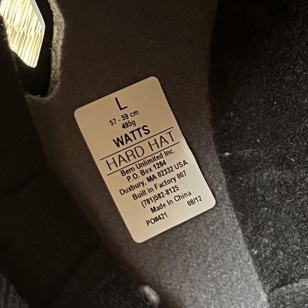 bern ヘルメット HARD HAT WATTS グレー L バイザー付き